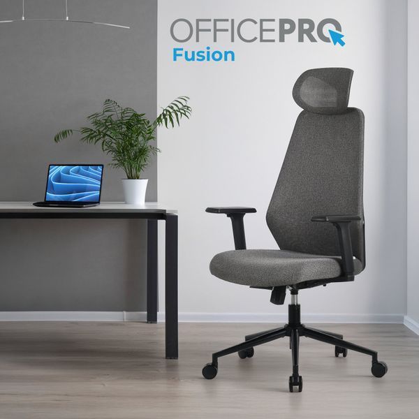 Крісло офісне OfficePro Fusion OC577G Gray 000002967 фото