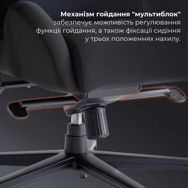 Крісло геймерське GamePro GC900B Fabric Black 000001793 фото