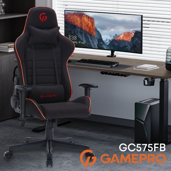 Крісло ігрове GamePro GC575FB Fabric Black&Red 000001794 фото