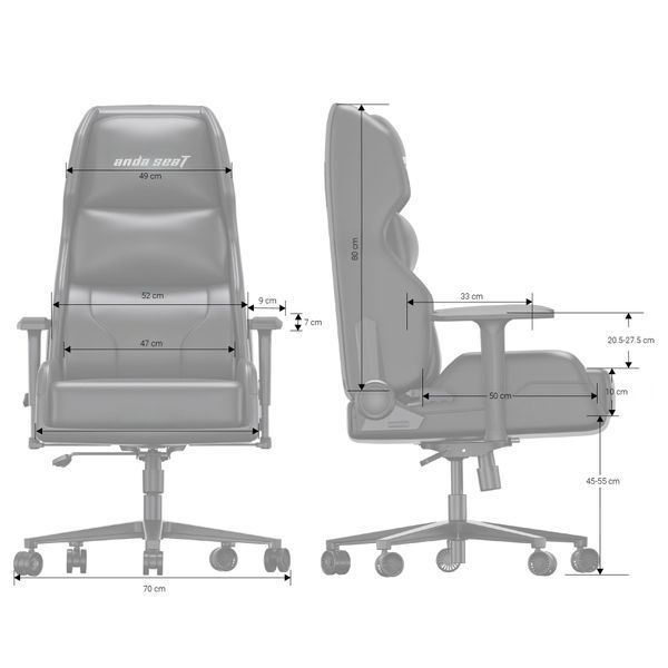 Кресло геймерское Anda Seat X3 Gaming Sofa Black PVC 000002645 фото