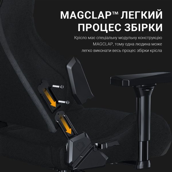 Кресло геймерское Anda Seat Kaiser Frontier Fabric Black Size XL 000002484 фото