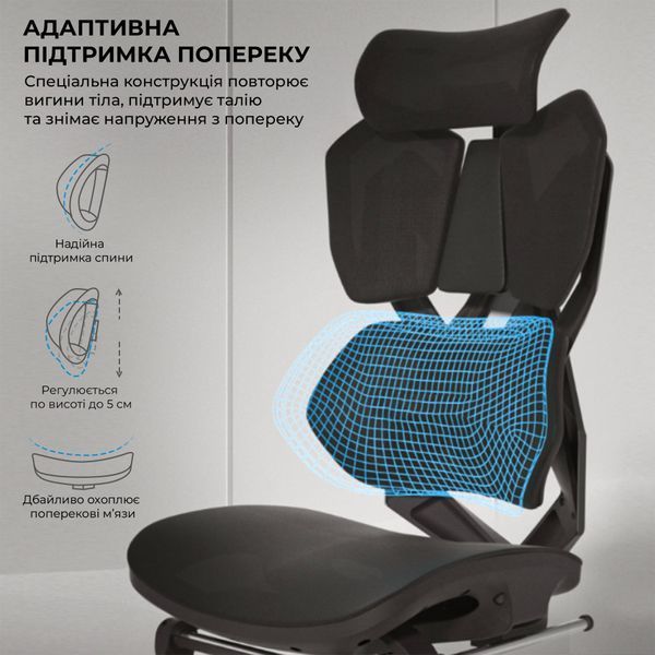 Крісло геймерське Sihoo Xallking X5C Mesh Black 000002467 фото