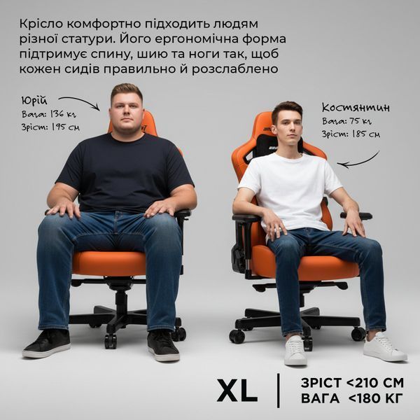 Крісло геймерське Anda Seat Kaiser 3 Black Fabric Size XL 000000519 фото