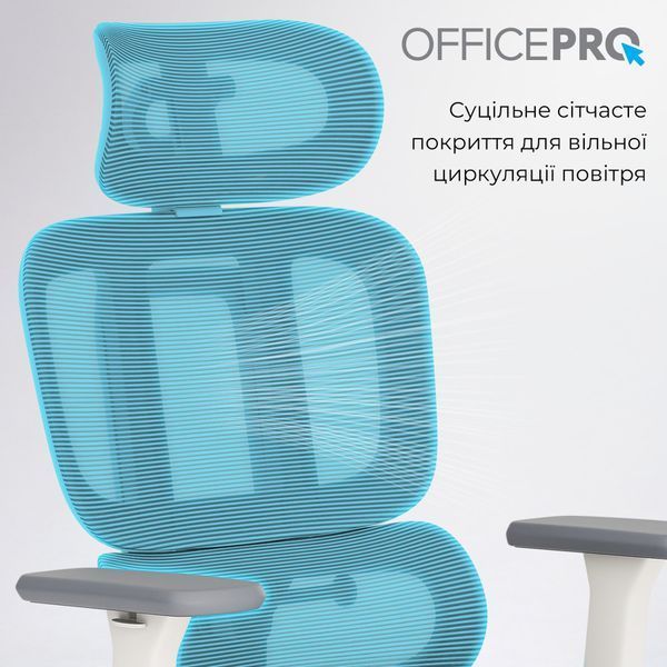 Крісло офісне OfficePro Skyline OC680-W-LG-LG 000002229 фото