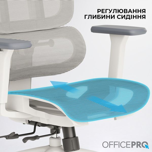 Крісло офісне OfficePro Skyline OC680-W-LG-LG 000002229 фото