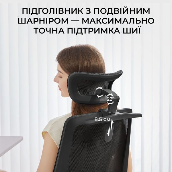 Крісло офісне Sihoo M59AS Mesh Black 000002895 фото