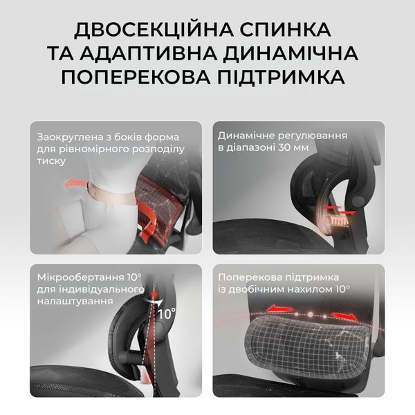 Крісло офісне Sihoo M59AS Mesh Black 000002895 фото