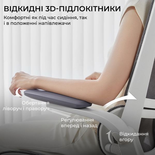 Кресло офисное Sihoo M59AS Mesh Gray 000002894 фото