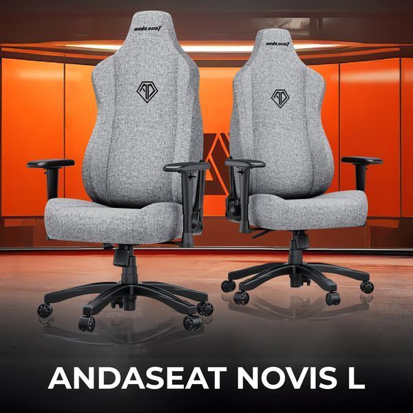 Крісло геймерське Anda Seat Novis Gray Fabric Size L 000002184 фото