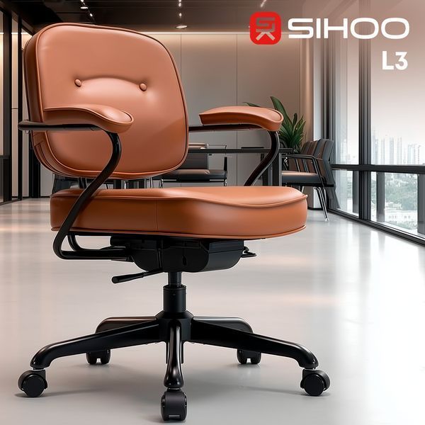 Крісло офісне Sihoo L3 PVC Brown 000002896 фото