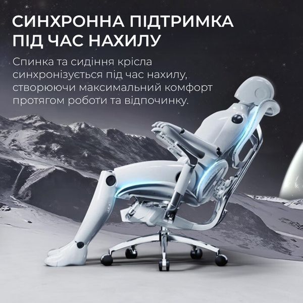 Крісло офісне Sihoo DORO S300 Mesh Light Grey 000002469 фото