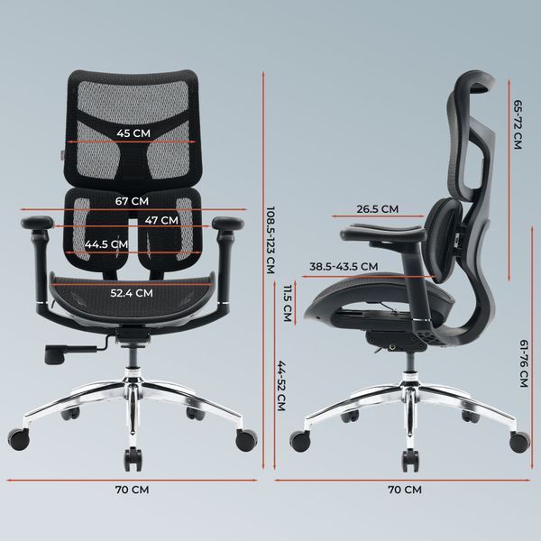 Кресло офисное Sihoo DORO S100 Mesh Black 000002470 фото