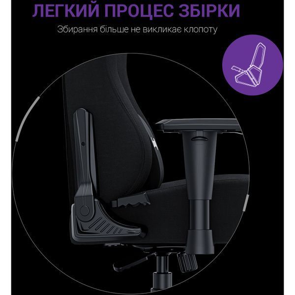 Крісло ігрове Anda Seat Luna Black Fabric Size L 000001439 фото