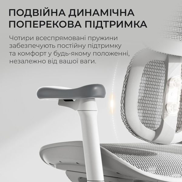 Крісло офісне Sihoo DORO S100 Mesh White 000002471 фото