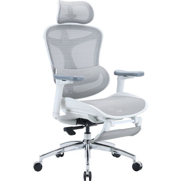 Крісло офісне з підставкою для ніг Sihoo DORO C300L Mesh White with footrest 000002835 фото Крісло офісне з підставкою для ніг Sihoo DORO C300L Mesh White with footrest 000002835 фото