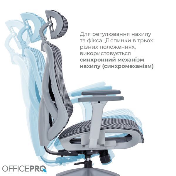 Крісло офісне OfficePro Atlas OC630-G-DG-DG 000002479 фото