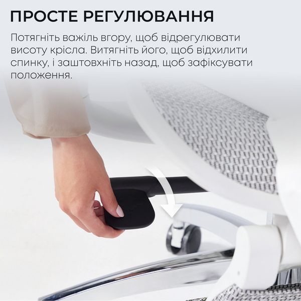 Крісло офісне з підставкою для ніг Sihoo DORO C300L Mesh White with footrest 000002835 фото Крісло офісне з підставкою для ніг Sihoo DORO C300L Mesh White with footrest 000002835 фото