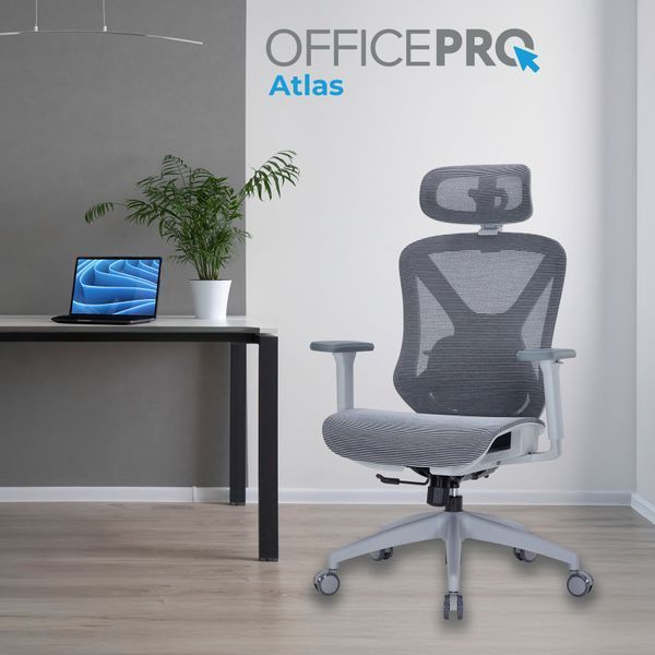 Крісло офісне OfficePro Atlas OC630-G-DG-DG 000002479 фото