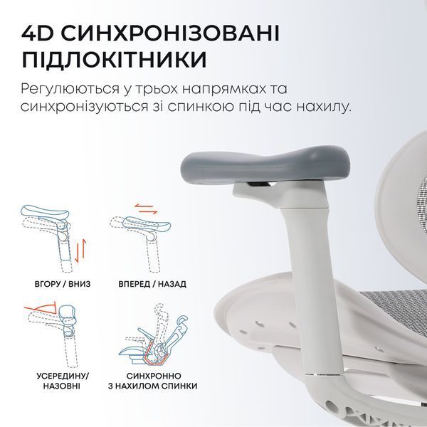 Крісло офісне Sihoo DORO C300L Mesh White 000002466 фото Крісло офісне Sihoo DORO C300L Mesh White 000002466 фото