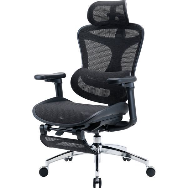 Крісло офісне з підставкою для ніг Sihoo DORO C300L Mesh Black with footrest 000002834 фото