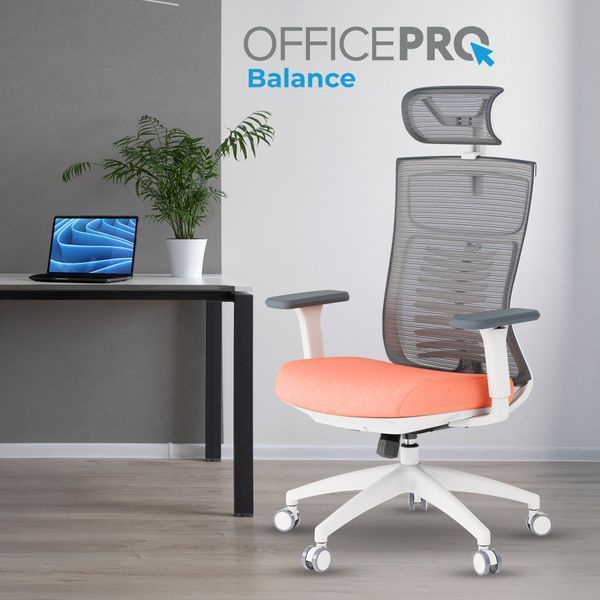 Крісло офісне OfficePro Balance OC550-W-DG-OR 000002217 фото