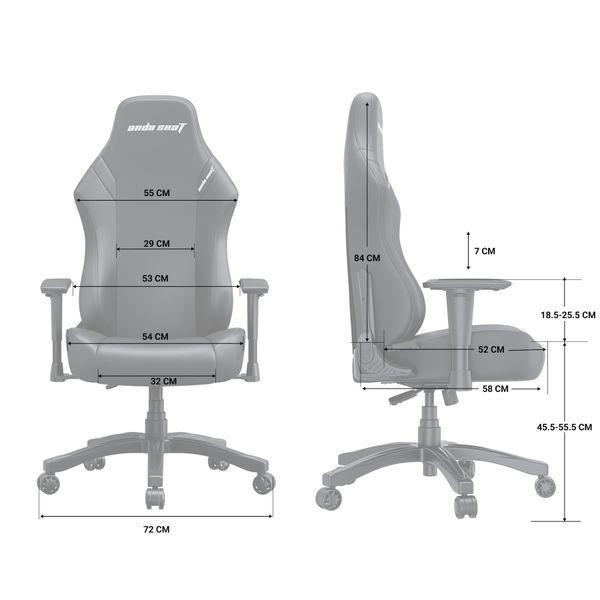 Крісло ігрове Anda Seat Luna Color Size L Black/Blue PVC 000001532 фото