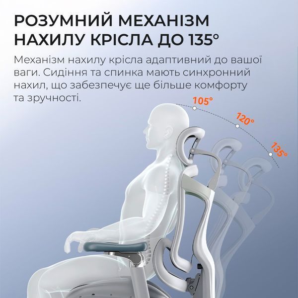 Кресло офисное Sihoo DORO C300 Pro Mesh White 000002465 фото