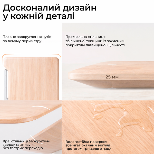 Комп&rsquo;ютерний стіл з електрорегулюванням висоти Sihoo D07 1.6m Maple/White 000002826 фото