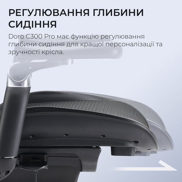 Крісло офісне Sihoo DORO C300 Pro Mesh Black 000002464 фото