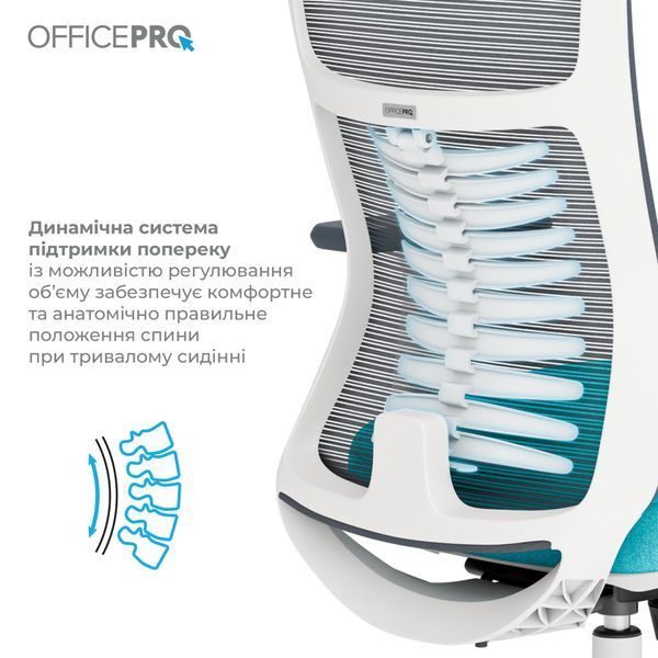 Крісло офісне OfficePro Balance OC550-W-DG-BL 000002218 фото