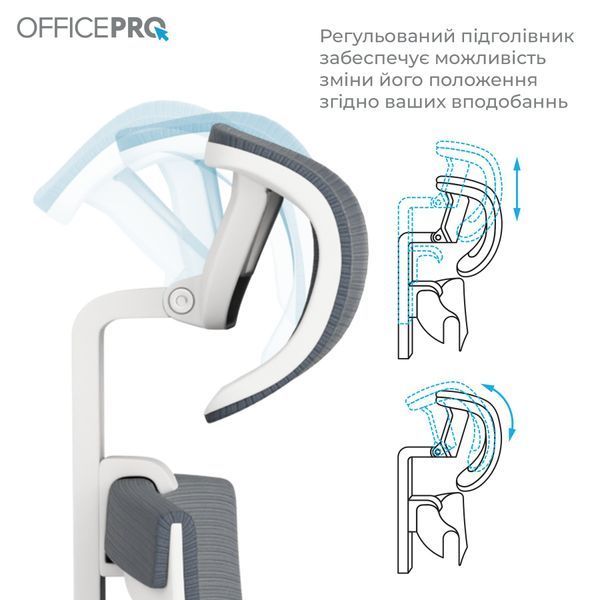 Крісло офісне OfficePro Balance OC550-W-DG-BL 000002218 фото