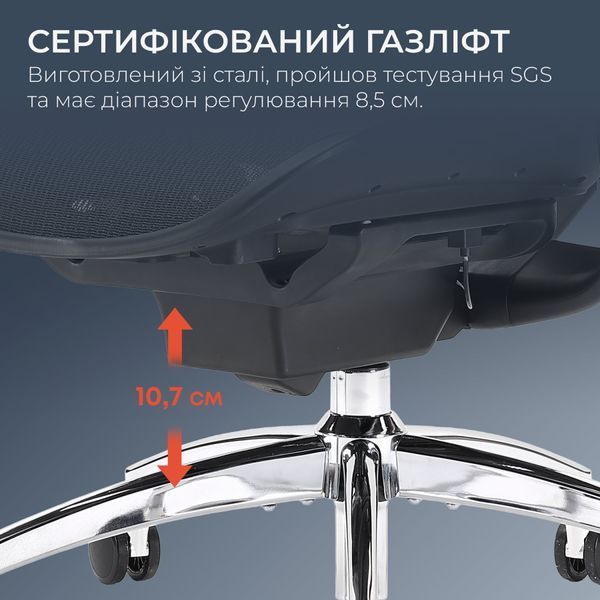 Крісло офісне Sihoo DORO C300 Pro Mesh Black 000002464 фото