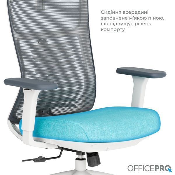 Крісло офісне OfficePro Balance OC550-W-DG-BL 000002218 фото
