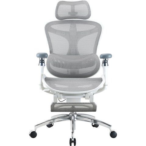 Крісло офісне з підставкою для ніг Sihoo DORO C300 Pro Mesh White with footrest 000002833 фото
