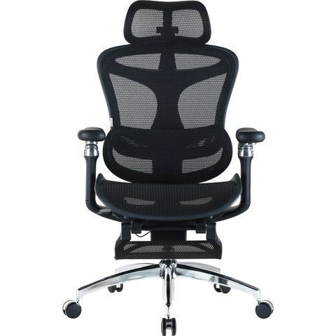 Крісло офісне з підставкою для ніг Sihoo DORO C300 Pro Mesh Black with footrest 000002832 фото