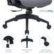Крісло офісне OfficePro Balance OC620-B-DG-DG 000002236 фото 15