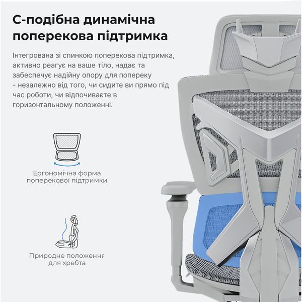 Крісло геймерське Anda Seat X-Air Pro Size XL Mesh Gray 000002192 фото