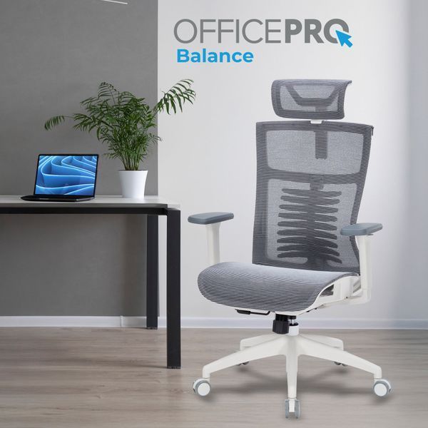 Крісло офісне OfficePro Balance OC620-W-DG-DG 000002238 фото