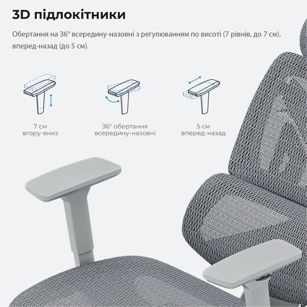 Крісло геймерське Anda Seat X-Air Mega Size XL Mesh Gray 000002191 фото