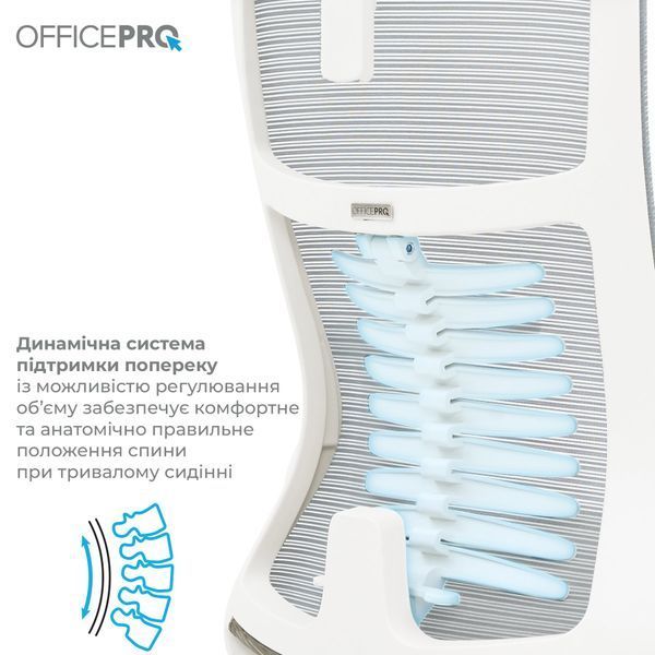 Крісло офісне OfficePro Balance OC620-W-LG-LG 000002239 фото