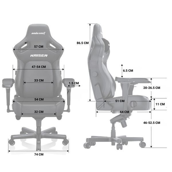 Крісло геймерське Anda Seat Kaiser 4 Black Fabric Size XL 000001574 фото