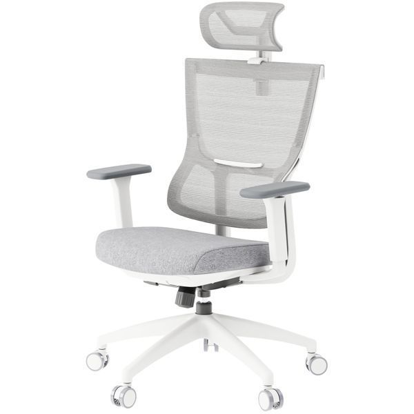 Крісло офісне OfficePro Elegant OC600-W-LG-LG 000002222 фото