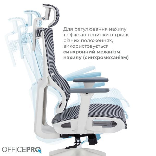 Кресло офисное OfficePro Elegant OC660-W-DG-DG 000002244 фото