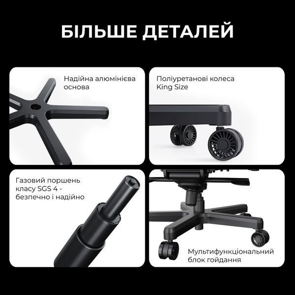Кресло геймерское Anda Seat Kaiser 3E Dark Grey Fabric Size XL 000002452 фото