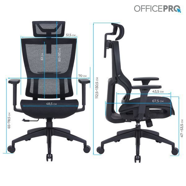 Крісло офісне OfficePro Elegant OC660-B-B-B 000002240 фото