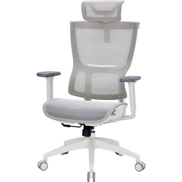Крісло офісне OfficePro Elegant OC660-W-LG-LG 000002243 фото