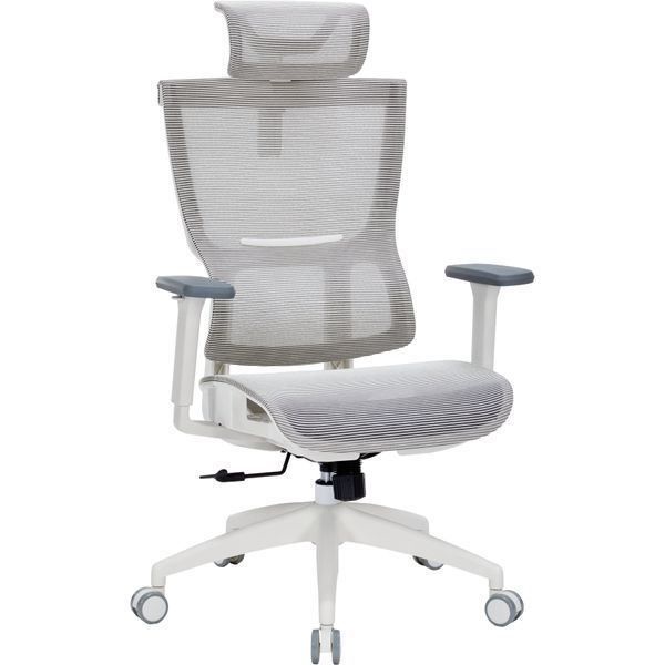 Крісло офісне OfficePro Elegant OC660-W-LG-LG 000002243 фото