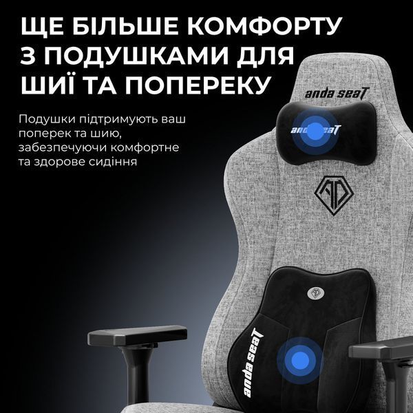 Крісло геймерське Anda Seat Kaiser 3E Black PVC Size XL 000002454 фото