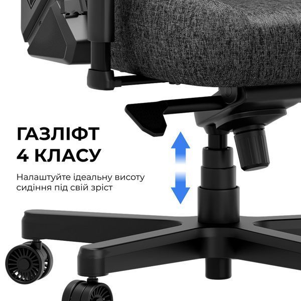 Крісло геймерське Anda Seat Kaiser 3E Black PVC Size XL 000002454 фото