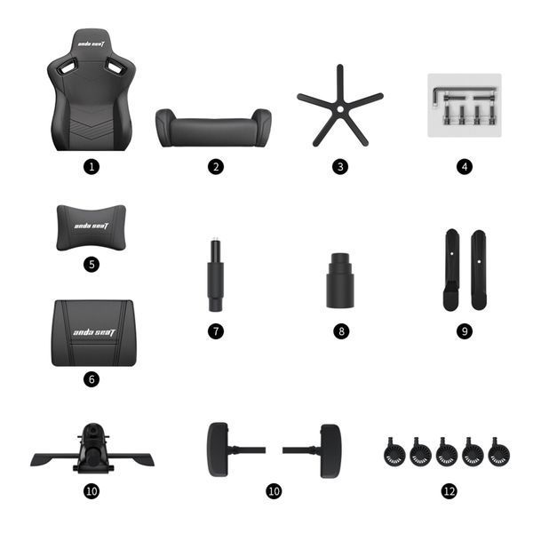 Кресло геймерское Anda Seat Kaiser 2 Black Size XL 000000539 фото